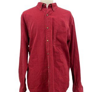 Vintage The Territory Ahead Men's Red Casual Button Down Heavy Cotton Size XL